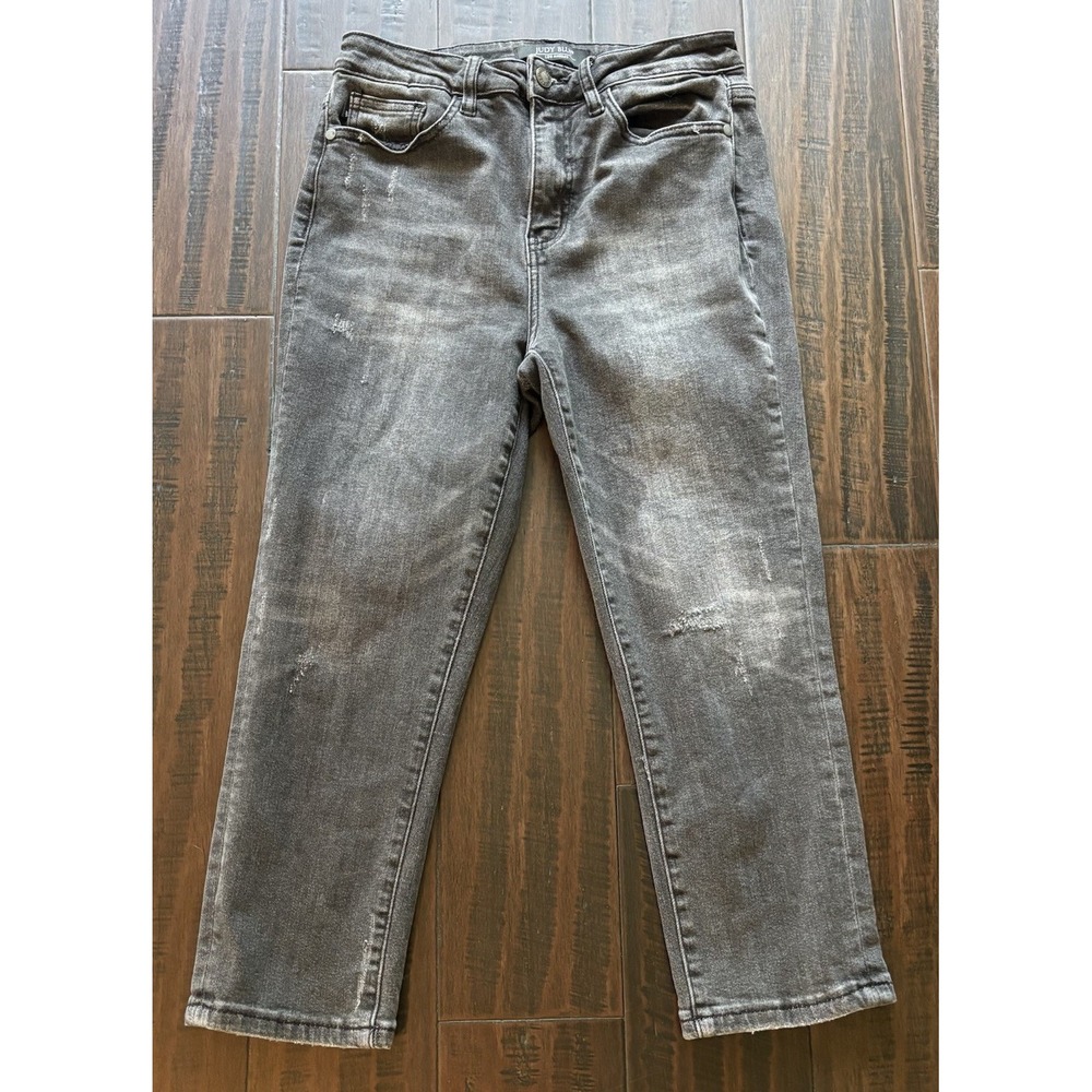 Judy Blue Skinny Capri Jeans Womens 3 / 26 Gray High Rise Stretch Denim JB88238